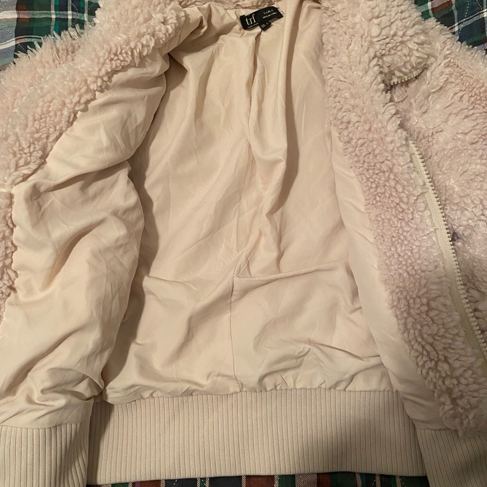 Zara Trafaluc Collection Collared Teddy Coat - Picture 3 of 3